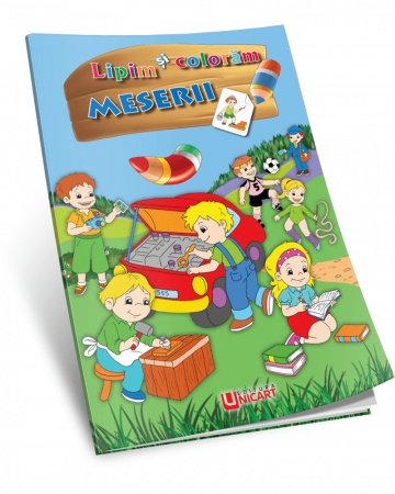 Books for children - We glue and color. Jobs