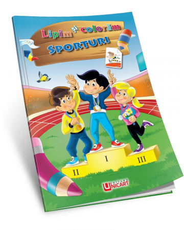Cărți pentru copii - Lipim si coloram. Sporturi - C. Hariet