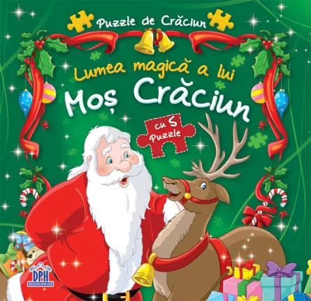 Literatură pentru copii - Povești ilustrate - Lumea magica a lui Mos Craciun. Puzzle de Craciun