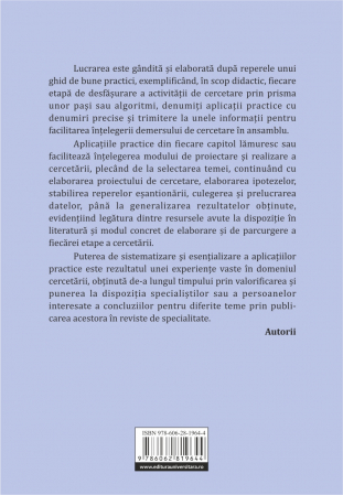 Metodologia cercetării psihologice. Aplicaţii practice şi cadre conceptuale privind desfăşurarea cercetării cantitative [1]