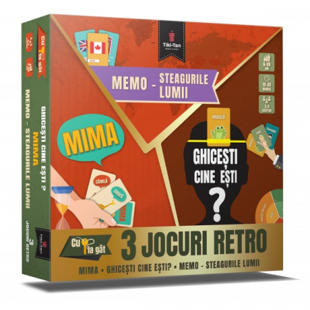 Cărți pentru copii - Mima. Memo - Steagurile lumii. Ghicesti cine esti? 3 jocuri retro