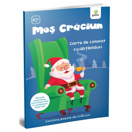 Cărți pentru copii - Mos Craciun. Carte de colorat cu abtibilduri