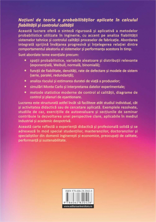 Noţiuni de teorie a probabilităţilor aplicate în calculul fiabilităţii şi controlul calităţii [1]