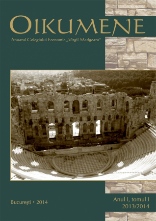 Limba și literatura română - OIKUMENE - Anuarul Colegiului Economic "Virgil Madgearu", anul I, Tomul I, 2013/2014