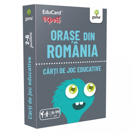 Leisure - Cities in Romania. EduCard expert. Educational playing cards 8 years +