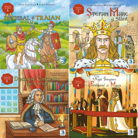 Literatură pentru copii - Pachet Povestiri Istorice (Cele 4 carti cu povesti istorice) -  Elena Iorgulescu, Stefan Petrescu