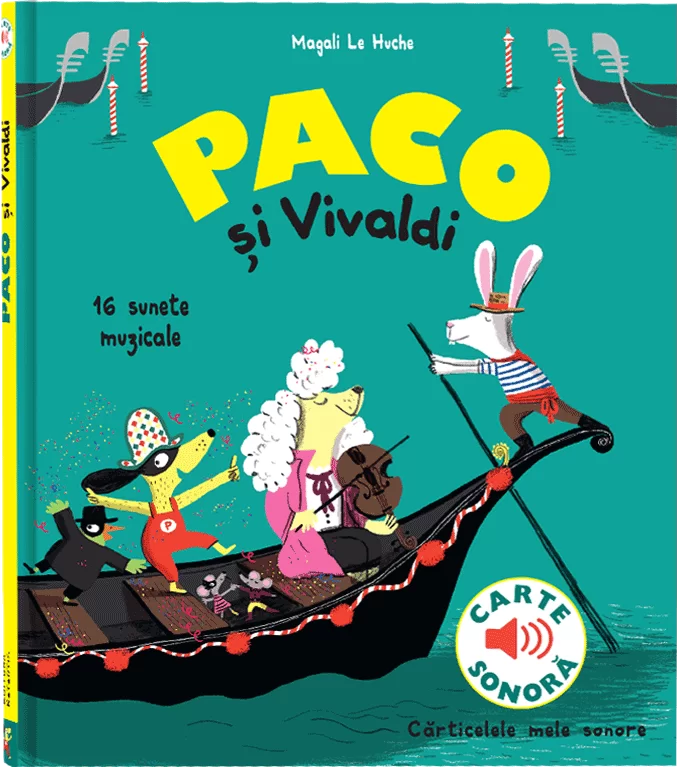 Cărți pentru copii - Paco si Vivaldi. 16 sunete muzicale. Carte sonora - Magali Le Huche