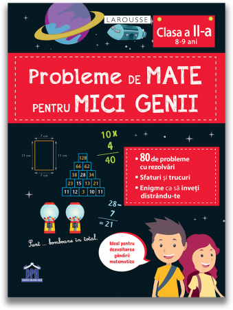 Preuniversitaria - Probleme de mate pentru mici genii. 80 de probleme cu rezolvari. Clasa a II-a 8-9 ani