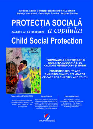 Scientific journals - Child social protection review, Year XXV, no 1-2 (85-86)/2025