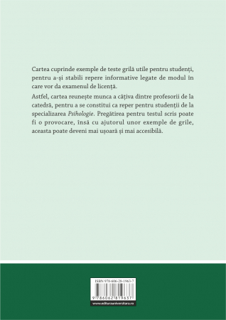 Psihologie. Teste grilă pentru licenţă [1]
