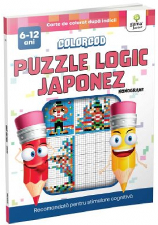 Books for children - Japanese logic puzzle. Nonograms. Color code 6-12 years