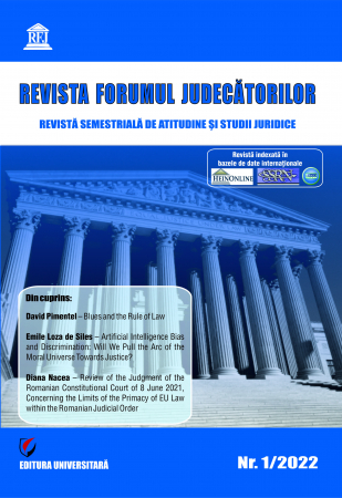 Publicații științifice - Revista Forumul Judecatorilor, nr. 1/2022