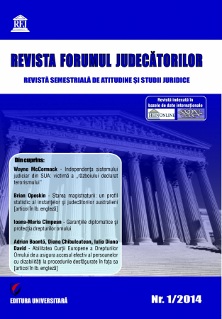 Revista Forumul Judecatorilor - Revista Forumul Judecatorilor - nr. 1/2014