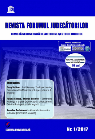 Publicații științifice - Revista Forumul Judecatorilor - nr. 1/2017
