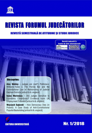 Publicații științifice - Revista Forumul Judecatorilor - nr. 1/2018