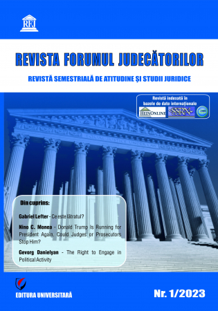 Publicații științifice - Revista Forumul Judecatorilor - Nr.1/2023