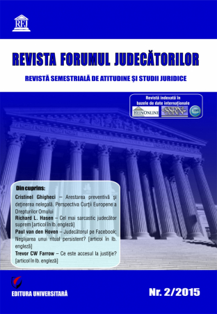 Publicații științifice - Revista Forumul Judecatorilor - nr. 2/2015