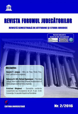 Publicații științifice - Revista Forumul Judecatorilor - nr. 2/2016