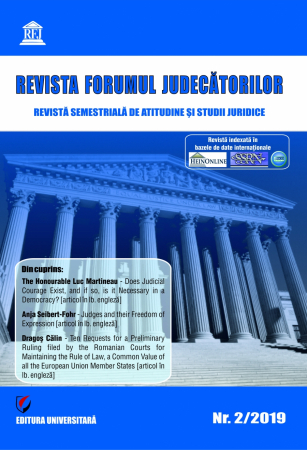 Publicații științifice - Revista Forumul Judecatorilor, nr. 2/2019