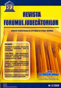 Revista Forumul Judecatorilor - Revista Forumul Judecatorilor - Nr. 3 / 2009