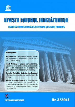 Revista Forumul JudecÄƒtorilor Nr 4 2011