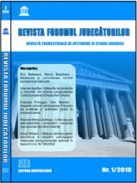 Revista Forumul Judecatorilor - Revista Forumul judecatorilor - Nr. 1/2010