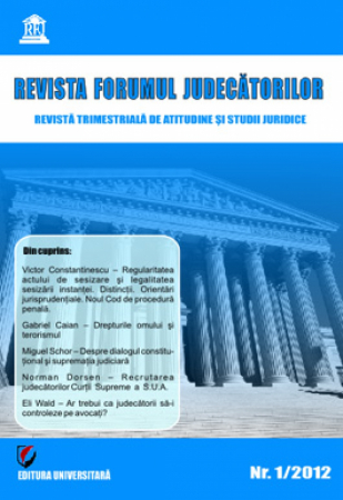 Revista Forumul Judecatorilor - Revista Forumul Judecatorilor - nr. 1/2012