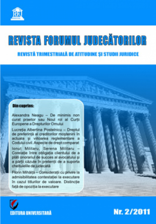 Revista Forumul Judecatorilor - Revista Forumul Judecatorilor - Nr. 2/2011