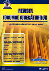 Revista Forumul Judecatorilor - Revista Forumul Judecătorilor - Nr. 4/2009