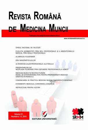 Revista Romana de Medicina Muncii - Revista Romana de medicina Muncii, vol. 61, nr. 1-2/2010