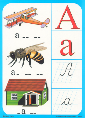 Cartea pentru școală - Alfabetul in imagini. Planse cu literele si grupurile de litere - Paulina Popa, Florica Bercea