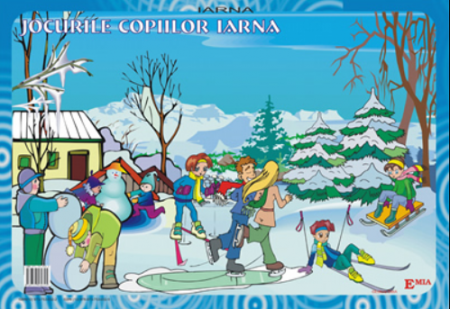 Cartea pentru școală - Iarna. Peisaje, jocurile copiilor, fenomene ale naturii. Planse si 24 jetoane pentru jocurile didactice - Claudia Julea, Emilia Hutan, Mariana Caroli