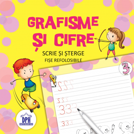 Timp liber - Grafisme si cifre. Scrie si sterge fise refolosibile