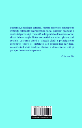 Legal sociology. Theoretical landmarks, concepts and relevant institutions in the social-legal architecture [1]