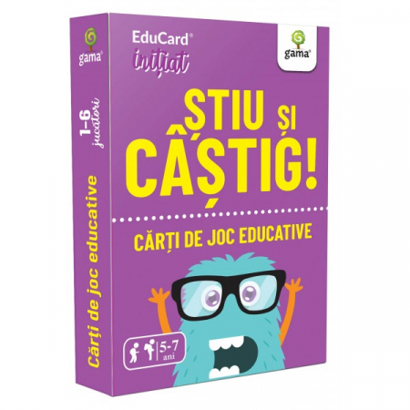 Cărți pentru copii - Stiu si castig! EduCard initiat. Carti de joc educative 5-7 ani