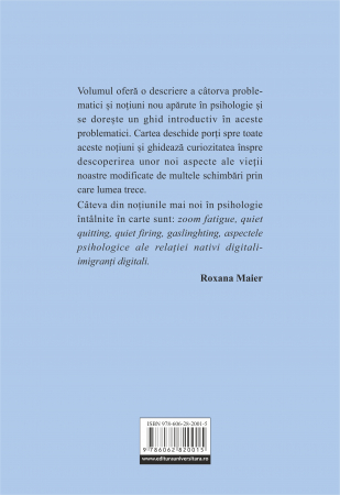 Sustenabilitate în psihologie. Elemente de noutate în domeniu [1]