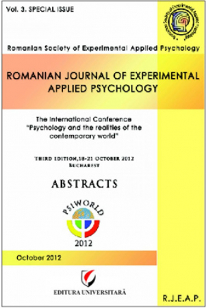 Proceedings - The International Conference "Psychology  and the realities of the contemporary world", Abstracts, octomber 2012