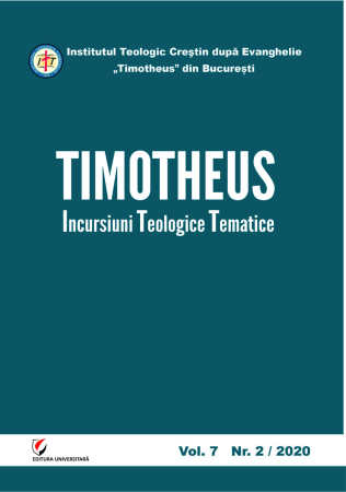 Scientific journals - Timotheus. Thematic Theological Incursions, Vol. 7, Nr. 2/2020