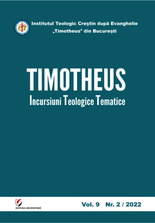 Scientific journals - Timotheus. Thematic Theological Incursions, Vol. 9, Nr. 2/2022