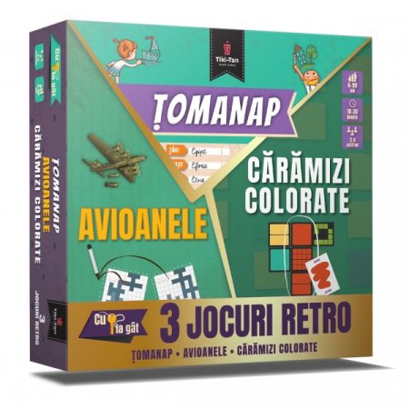 Cărți pentru copii - Tomapan. Avioanele. Caramizi colorate. 3 jocuri retro