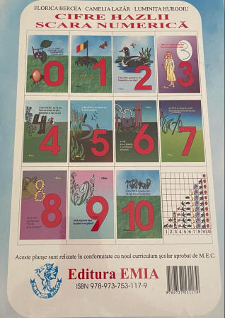 Cartea pentru școală - Cifrele hazlii. Scara numerelor. 10 planse si 80 de jetoane - Florica Bercea, Camelia Lazar, Luminita Hurgoiu