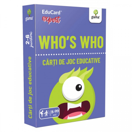Books for children - Who's Who. EduCard expert. Educational playing cards 8 years +