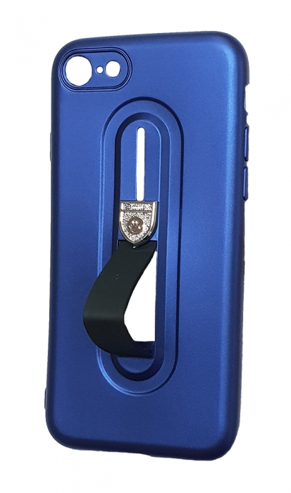 Husa silicon cu suport Iphone 8+, Albastru [2]