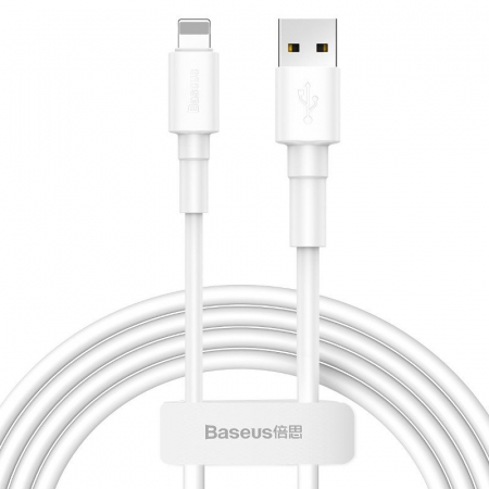Cablu USB Baseus Mini USB Lightning  2.4A 1m (White) [0]