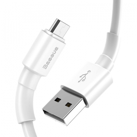 Cablu USB Baseus Mini micro USB 2.4A 1m (Alb) [2]