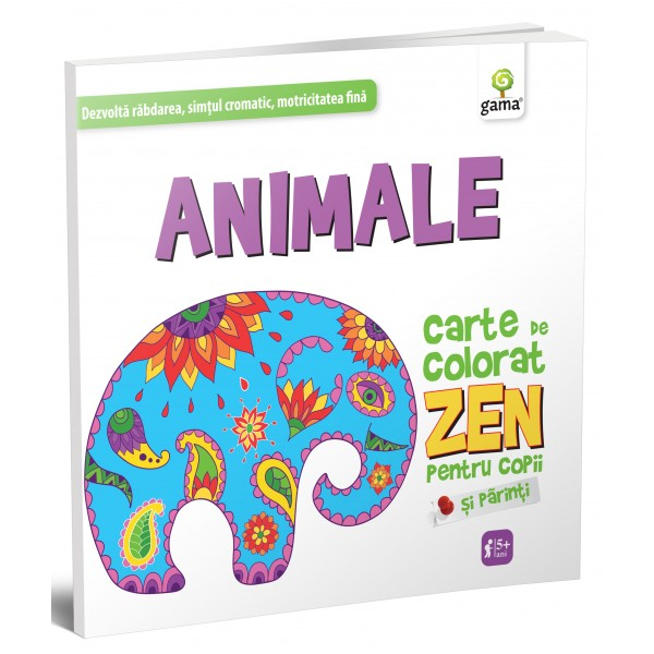 Animale. Carte de colorat ZEN pentru copii si parinti [1]