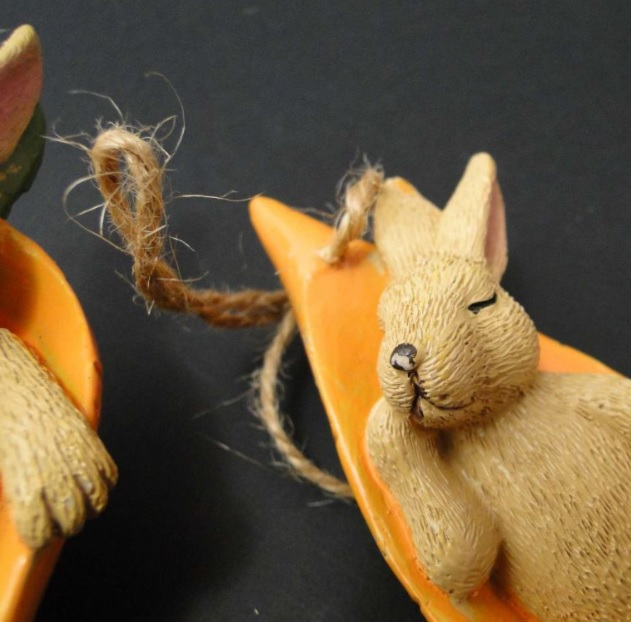 DECORATIUNE DE AGATAT - IEPURAS INTINS IN HAMAC 19CM [2]