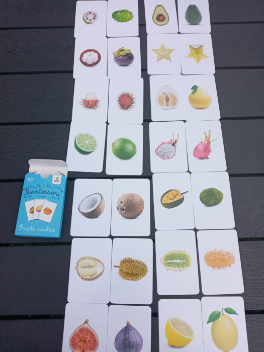 Carti de joc in stil Montessori - Fructe exotice [2]