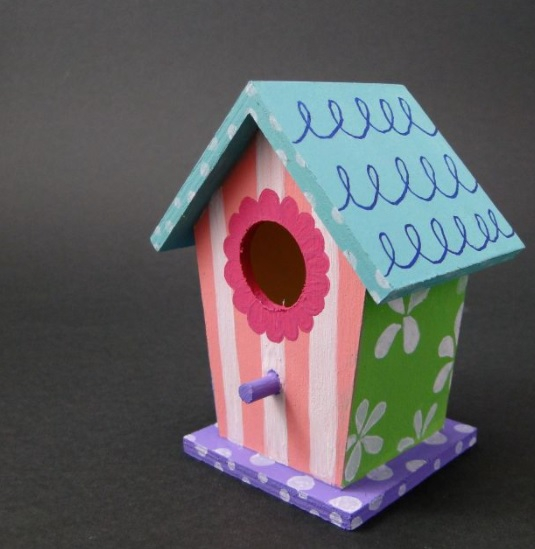 Casuta decor mini din lemn [2]