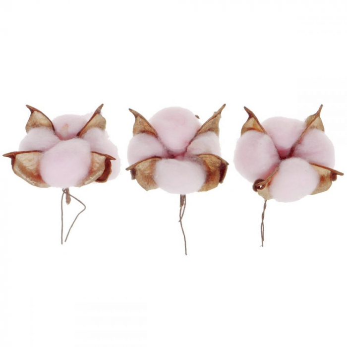 Flori de bumbac - culoare roz [1]